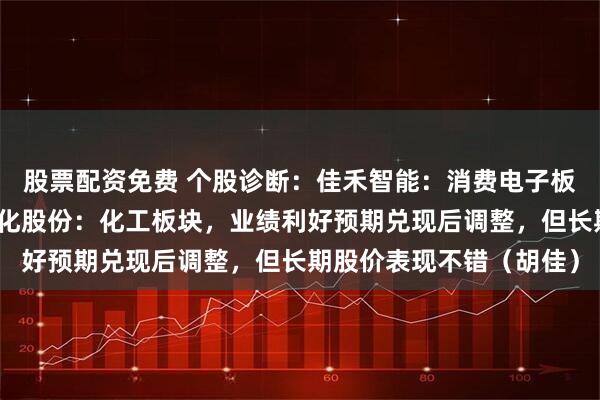 股票配资免费 个股诊断：佳禾智能：消费电子板块，缩量盘整走势。巨化股份：化工板块，业绩利好预期兑现后调整，但长期股价表现不错（胡佳）